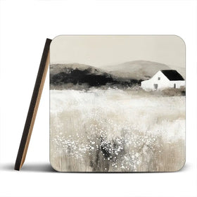 Cottage In Pale Field 2 Coaster Set Cottage In Pale Field 2 Coaster Set wall art product Chromatic Storm Studio