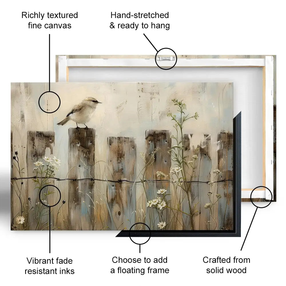 Country Bird Canvas Print Country Bird Canvas Print wall art product Arlington Prints - Independent