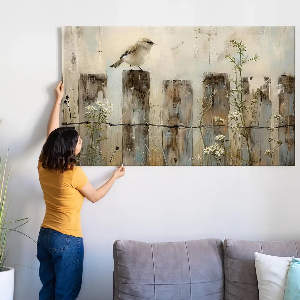 Country Bird Oversized Canvas Print Country Bird Oversized Canvas Print wall art product Arlington Prints - Independent