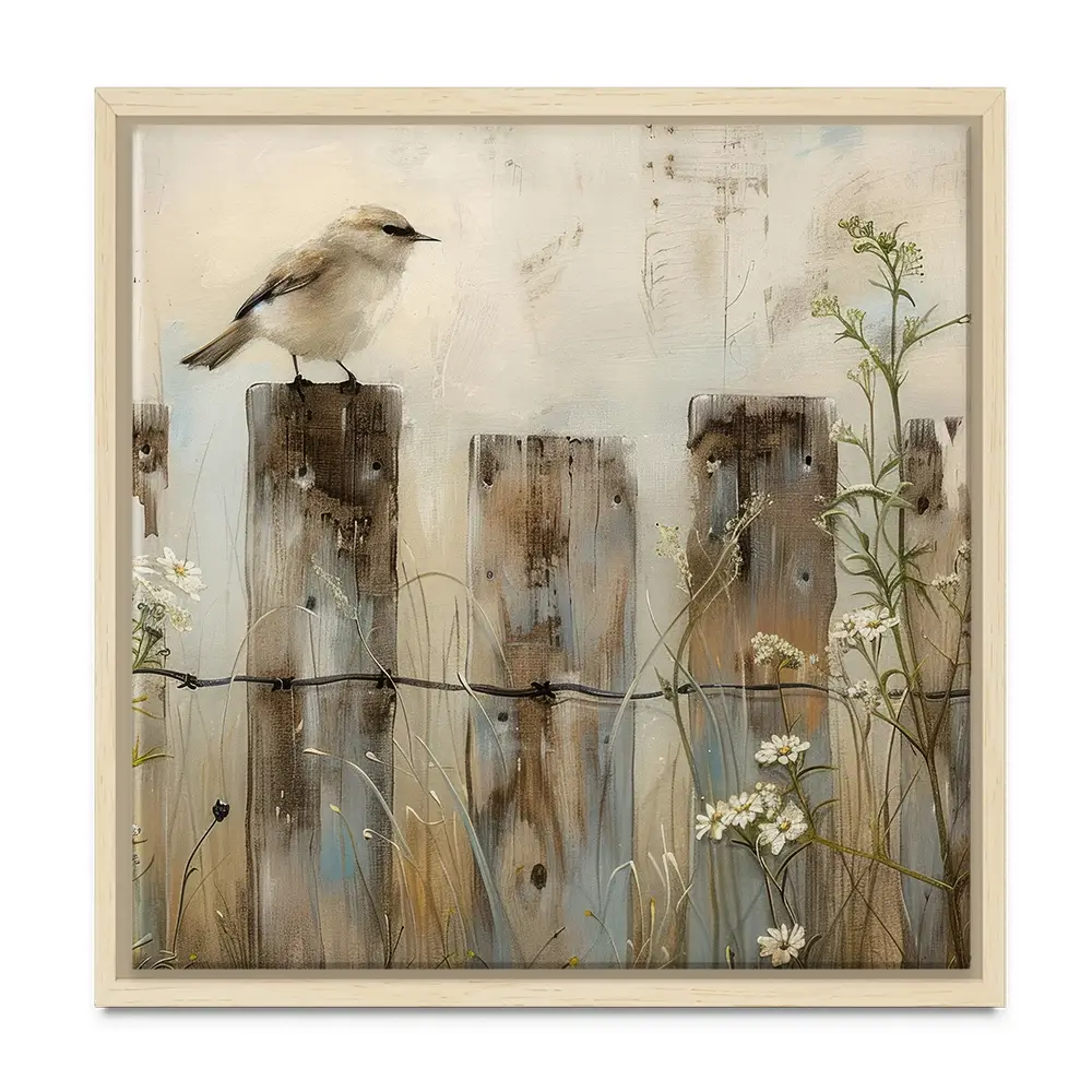 Country Bird Square Canvas Print Country Bird Square Canvas Print wall art product Arlington Prints - Independent