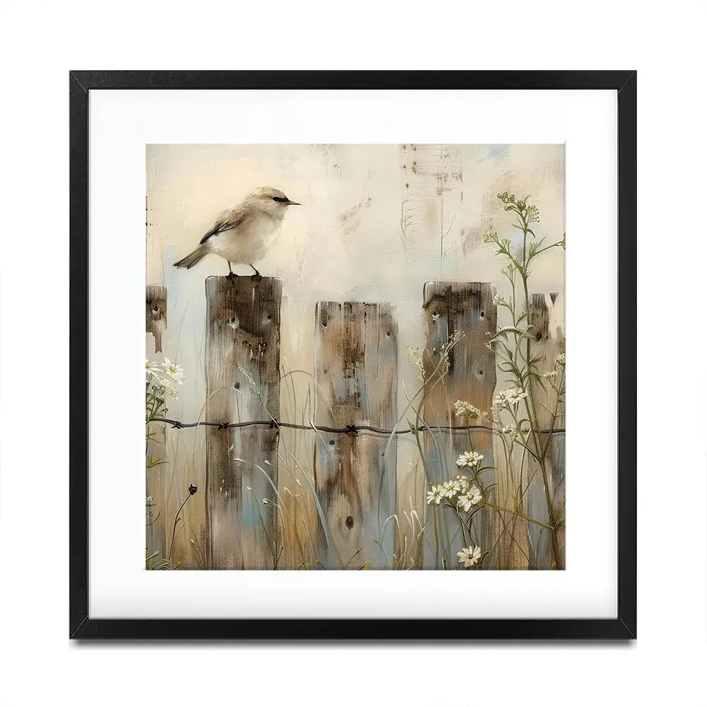 Country Bird Square Framed Art Print Country Bird Square Framed Art Print wall art product Arlington Prints - Independent