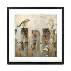 Country Bird Square Framed Art Print Country Bird Square Framed Art Print wall art product Arlington Prints - Independent