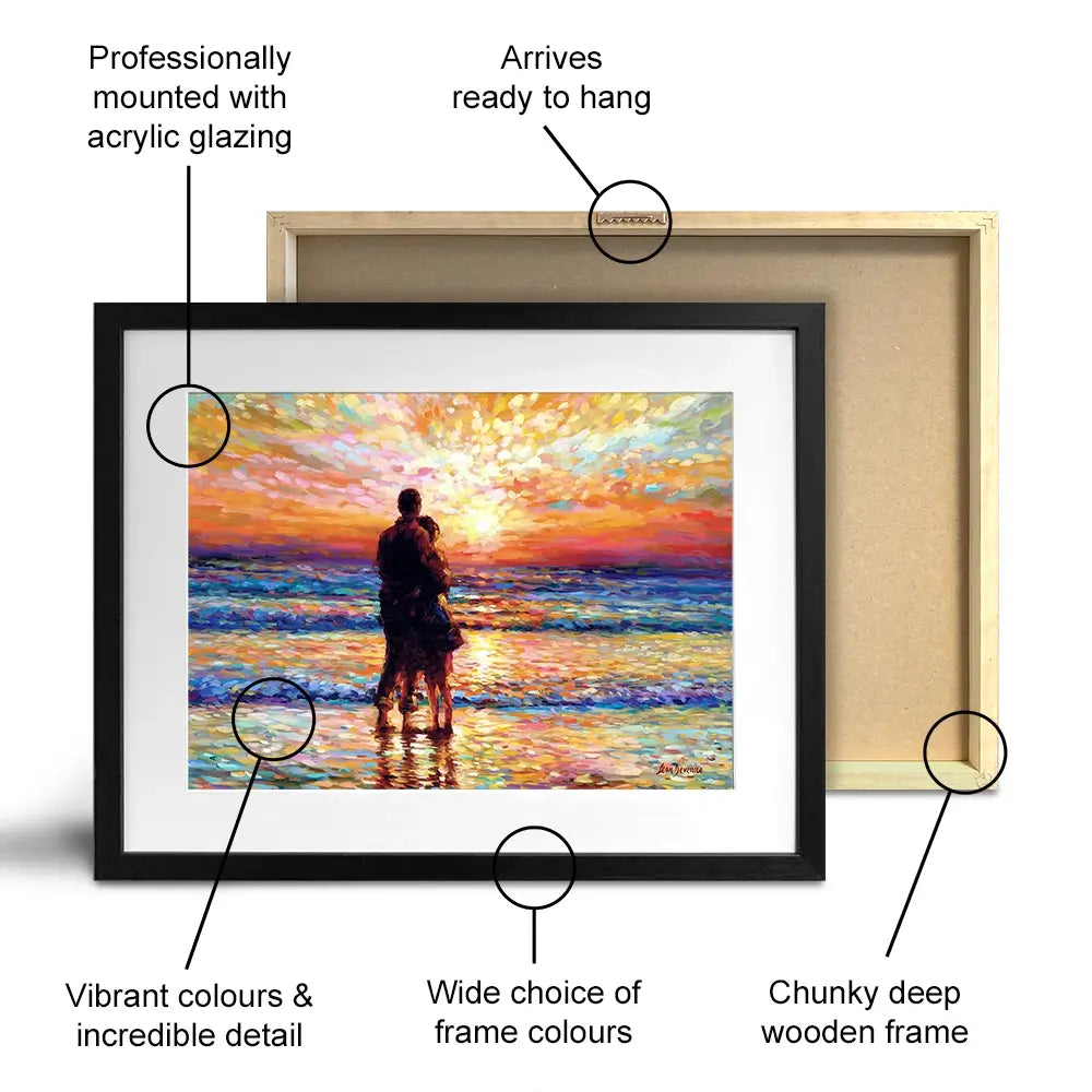 Couple At The Beach Framed Art Print Couple At The Beach Framed Art Print wall art product Leon Devenice