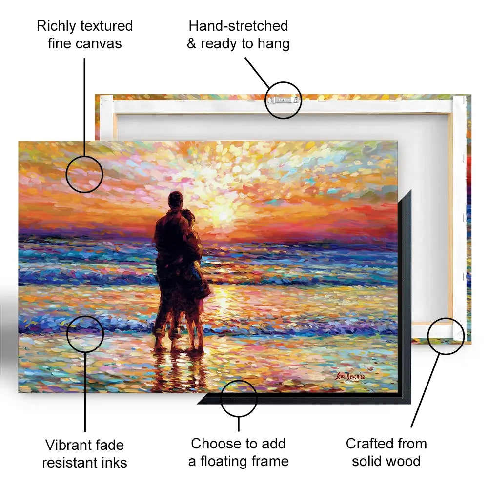 Couple At The Beach Oversized Canvas Print Couple At The Beach Oversized Canvas Print wall art product Leon Devenice