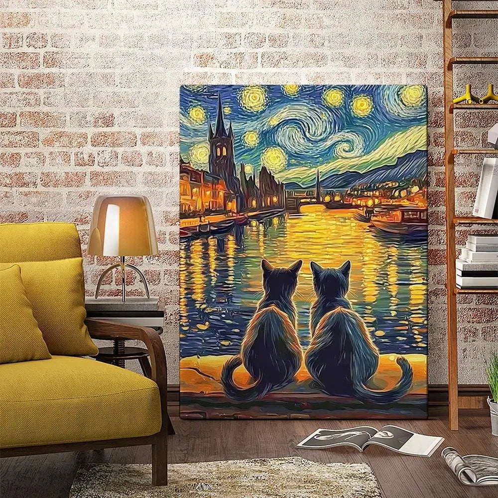 Couple Of Cats Canvas Print Couple Of Cats Canvas Print wall art product David Alexander Elder
