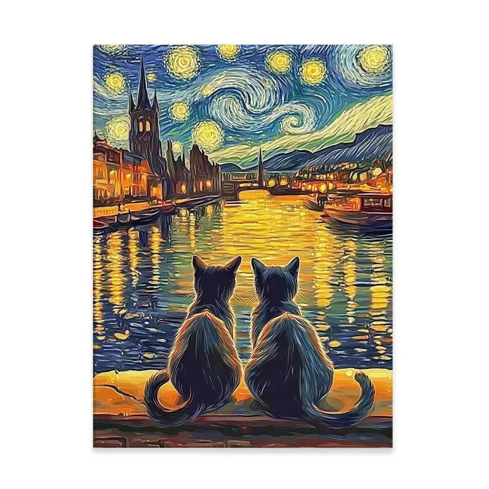 Couple Of Cats Canvas Print Couple Of Cats Canvas Print wall art product David Alexander Elder