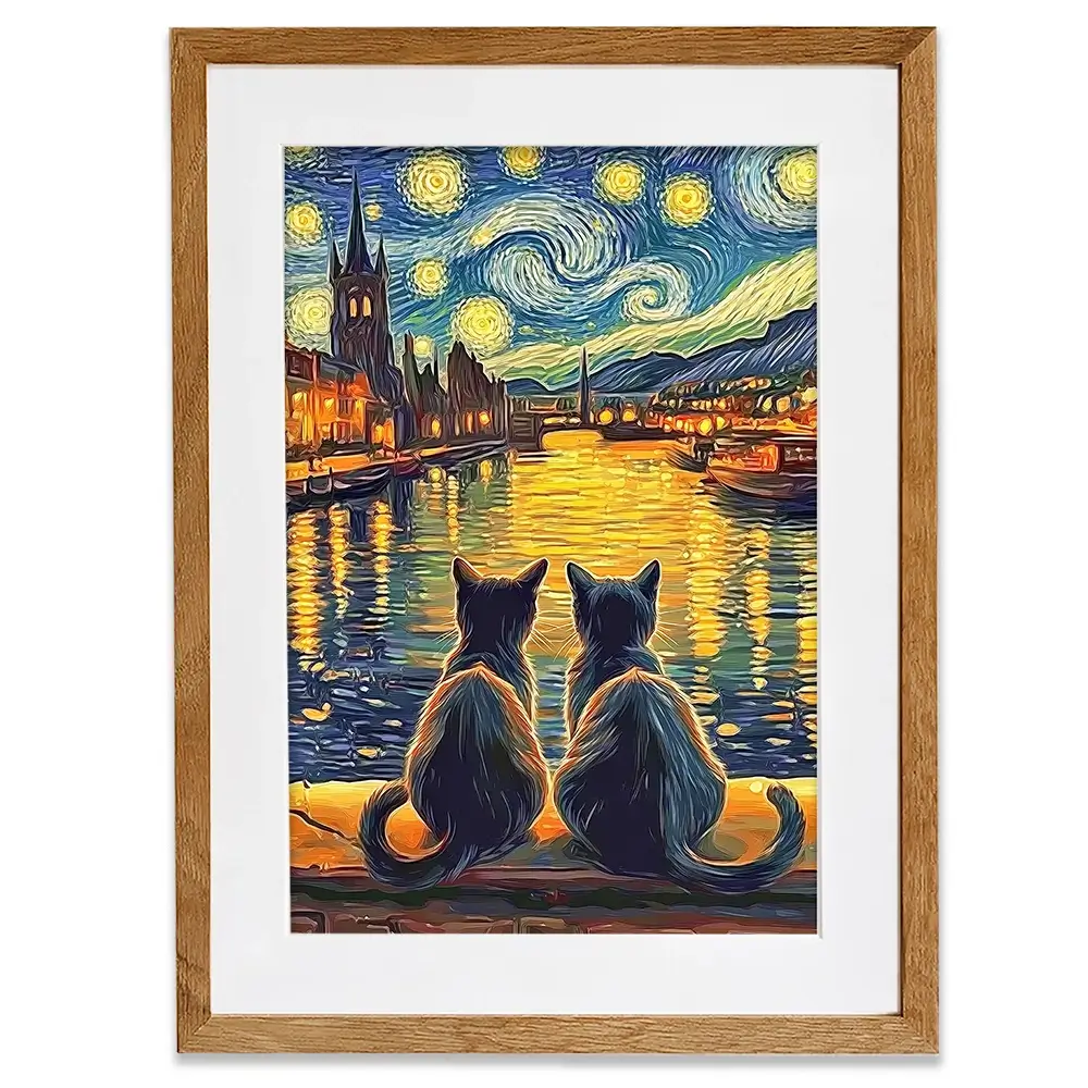 Couple Of Cats Framed Art Print Couple Of Cats Framed Art Print wall art product David Alexander Elder