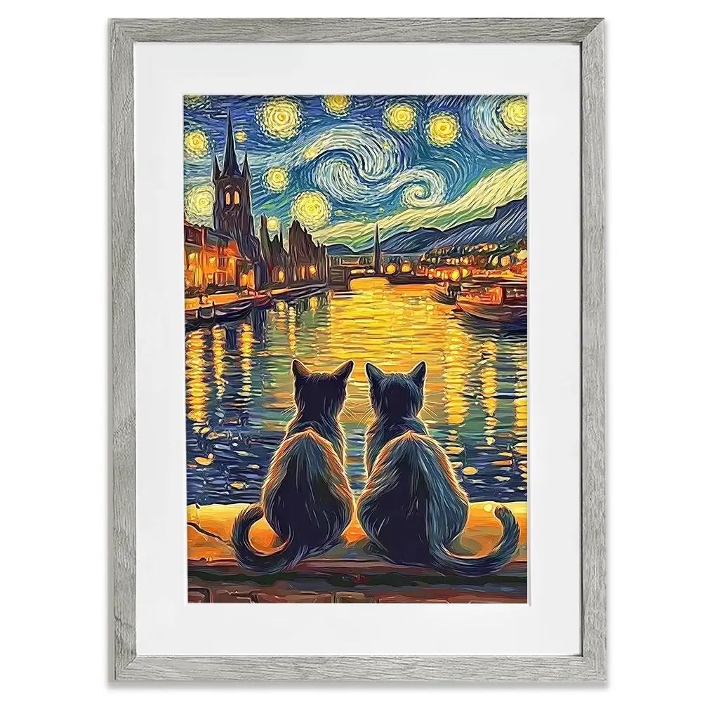 Couple Of Cats Framed Art Print Couple Of Cats Framed Art Print wall art product David Alexander Elder