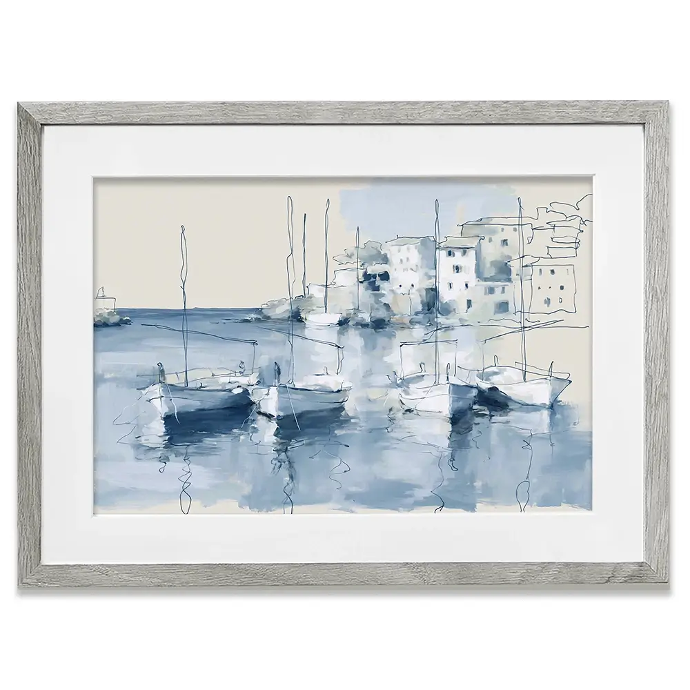 Cove Harbour Village Framed Art Print Cove Harbour Village Framed Art Print wall art product Chromatic Storm Studio