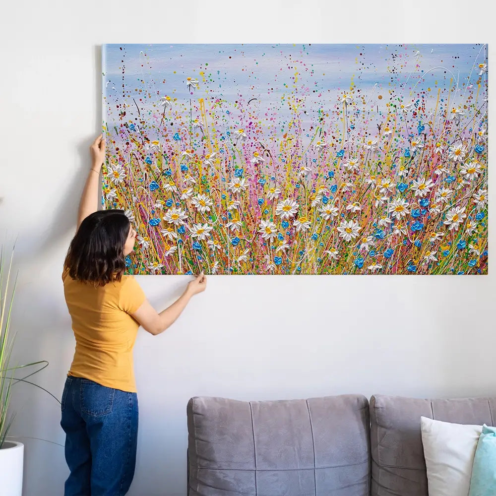 Cover Me In Daisies Oversized Canvas Print Cover Me In Daisies Oversized Canvas Print wall art product Art Print Shop