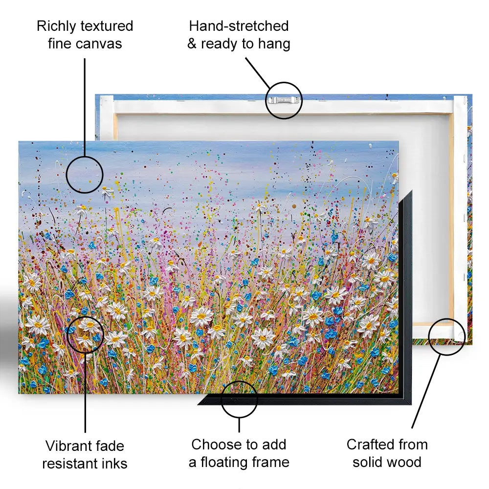 Cover Me In Daisies Oversized Canvas Print Cover Me In Daisies Oversized Canvas Print wall art product Olga Tkachyk