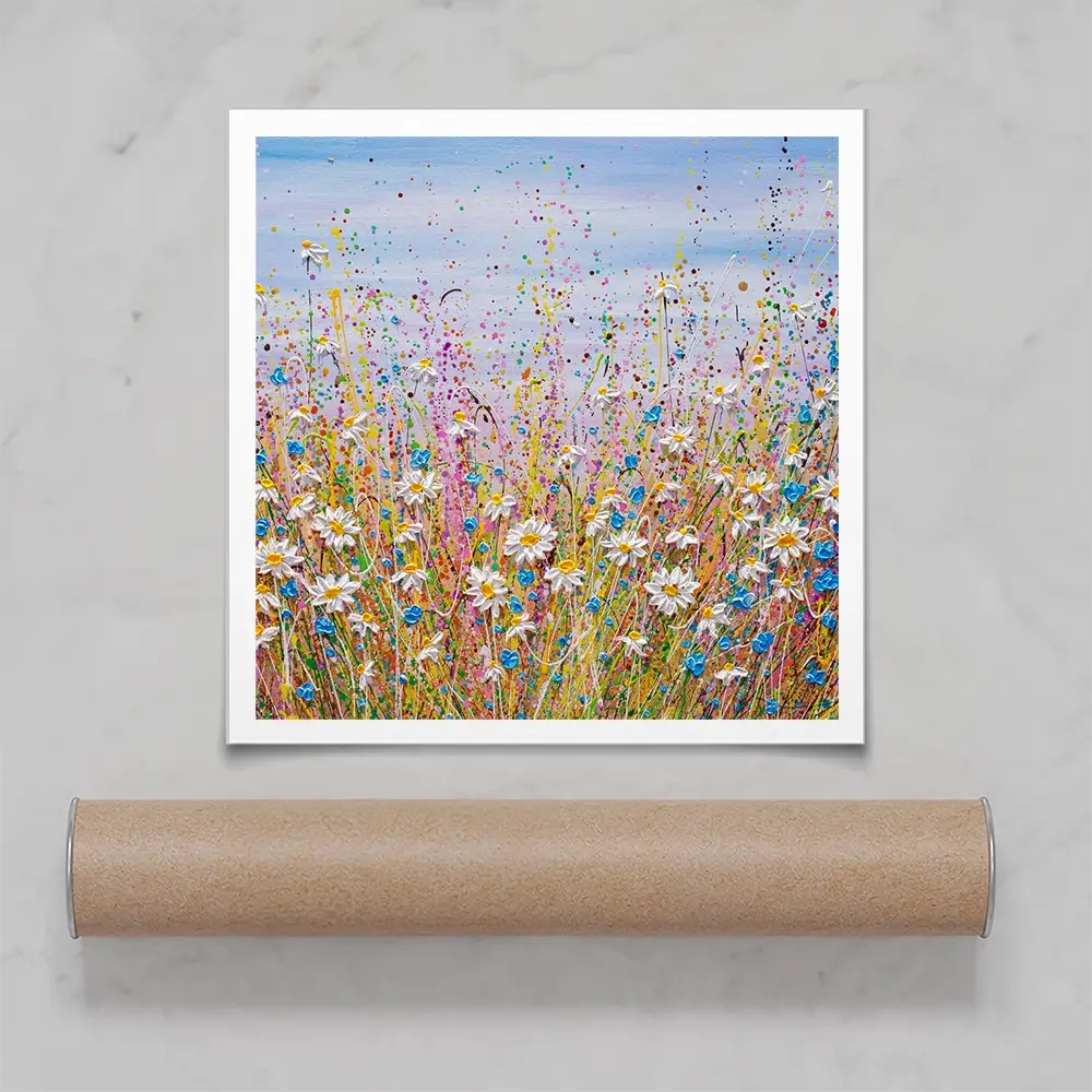 Cover Me In Daisies Square Art Print Cover Me In Daisies Square Art Print wall art product Olga Tkachyk