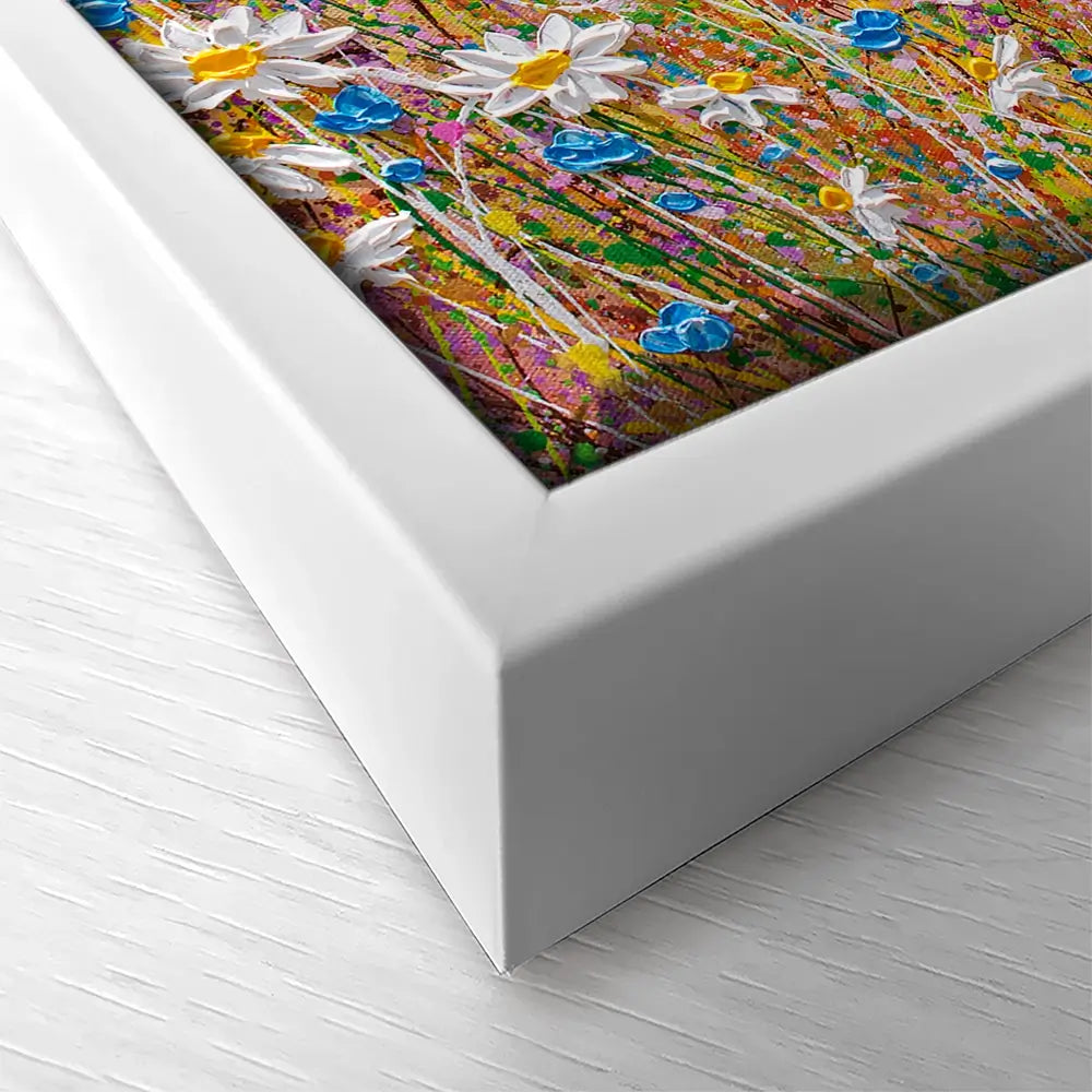 Cover Me In Daisies Square Canvas Print Cover Me In Daisies Square Canvas Print wall art product Olga Tkachyk