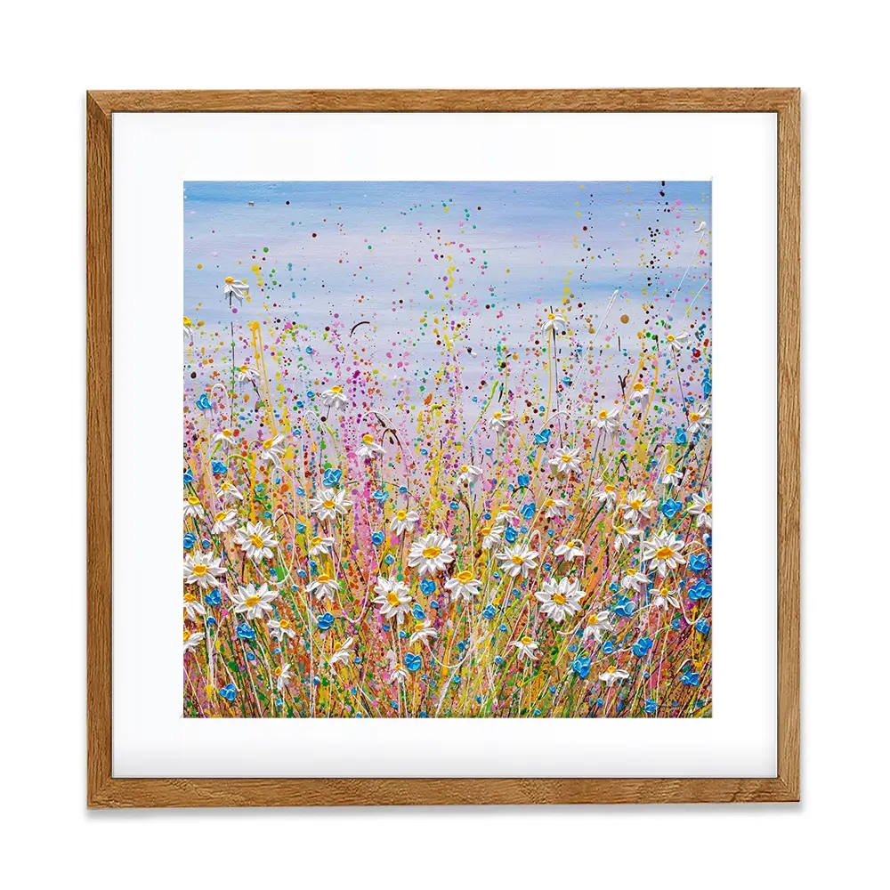 Cover Me In Daisies Square Framed Art Print Cover Me In Daisies Square Framed Art Print wall art product Olga Tkachyk