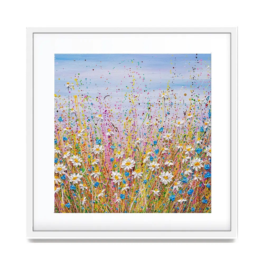 Cover Me In Daisies Square Framed Art Print Cover Me In Daisies Square Framed Art Print wall art product Olga Tkachyk