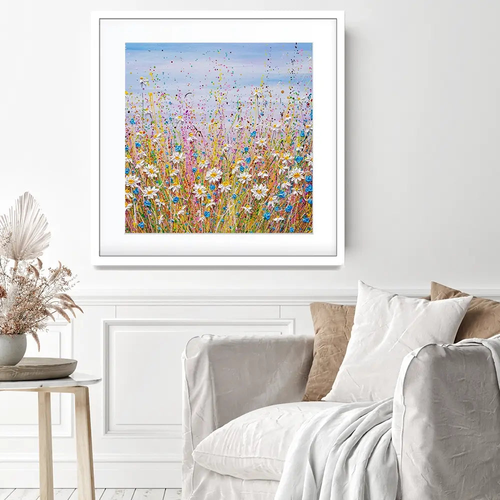 Cover Me In Daisies Square Framed Art Print Cover Me In Daisies Square Framed Art Print wall art product Olga Tkachyk