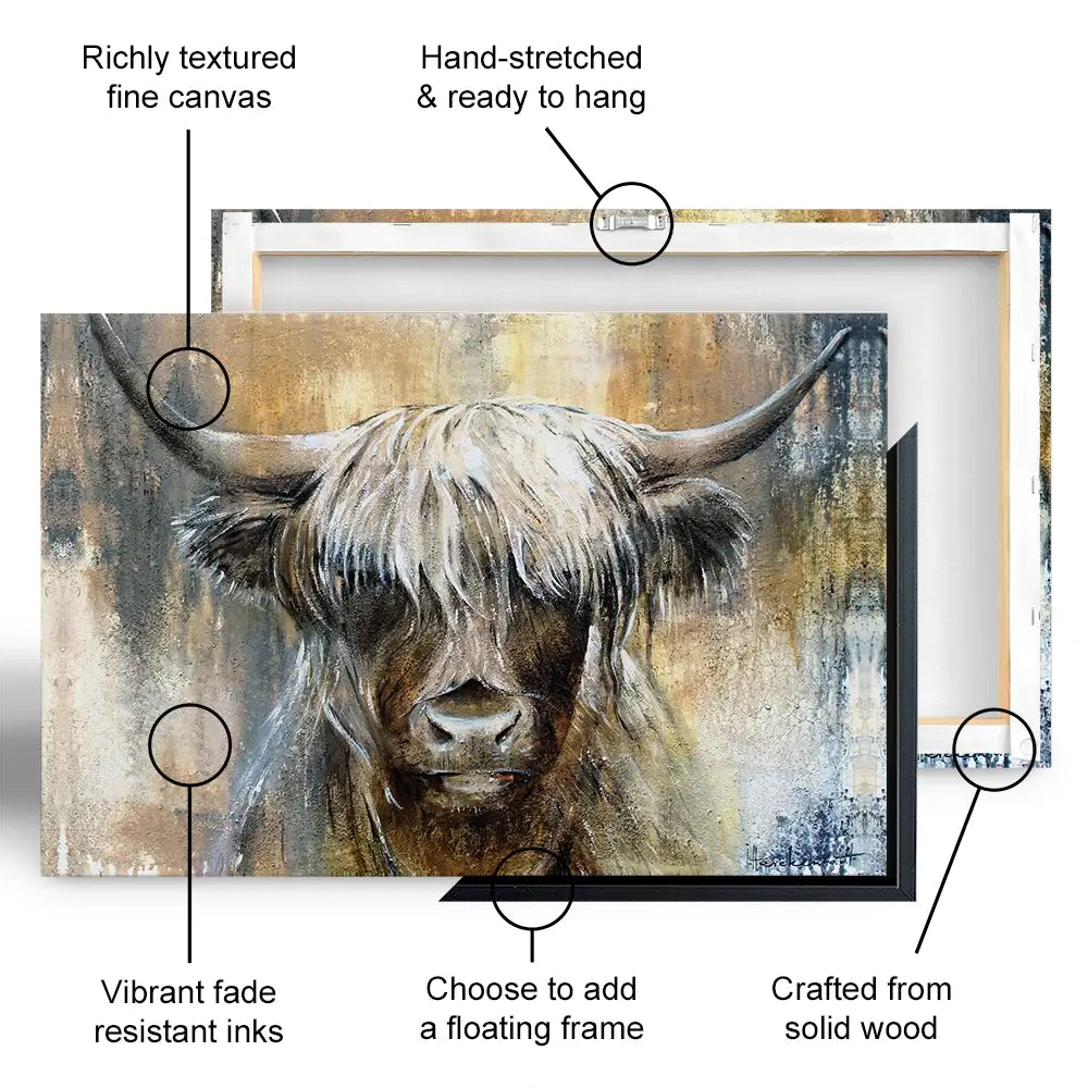 Cow Central Canvas Print Cow Central Canvas Print wall art product Studio Paint-Ing