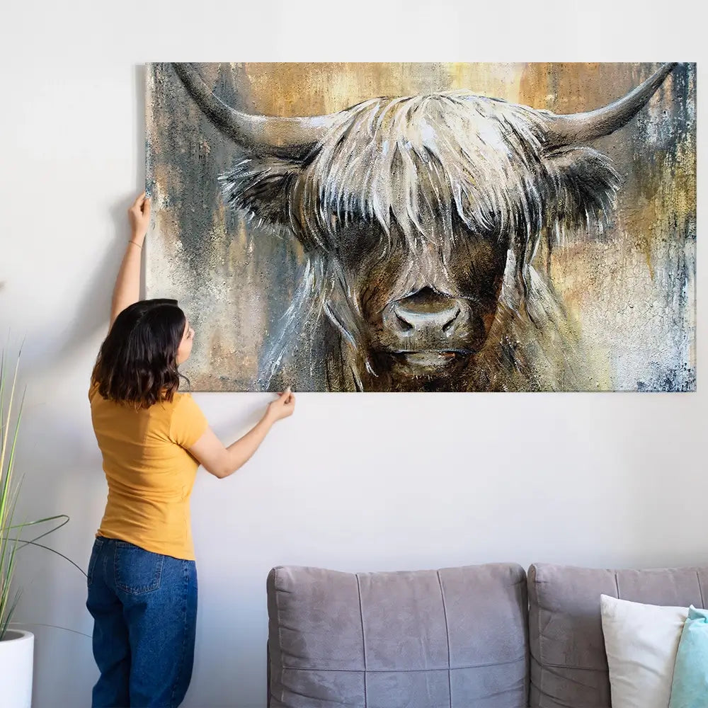 Cow Central Oversized Canvas Print Cow Central Oversized Canvas Print wall art product Art Print Shop