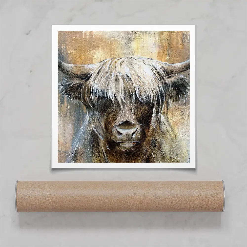 Cow Central Square Art Print Cow Central Square Art Print wall art product Art Print Shop