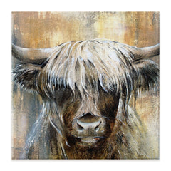 Cow Central Square Canvas Print wall art product Studio Paint-Ing