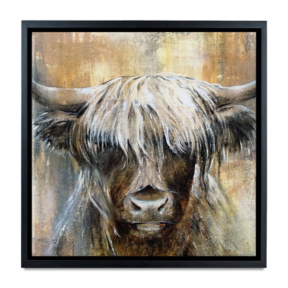 Cow Central Square Canvas Print wall art product Studio Paint-Ing