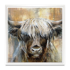 Cow Central Square Canvas Print wall art product Studio Paint-Ing