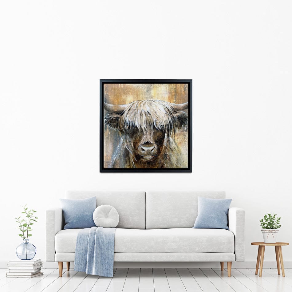 Cow Central Square Canvas Print wall art product Studio Paint-Ing