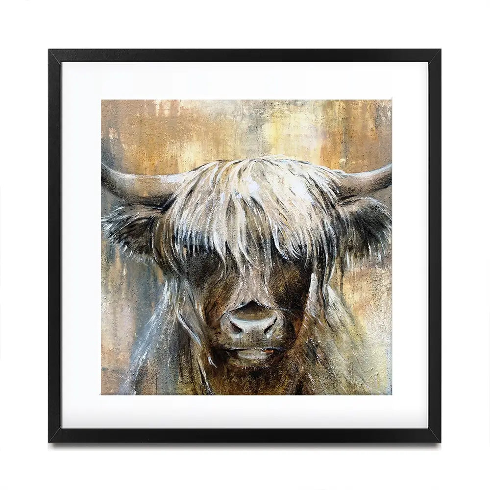 Cow Central Square Framed Art Print Cow Central Square Framed Art Print wall art product Studio Paint-Ing