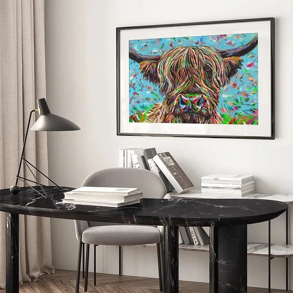Cow From Another Planet 2 Framed Art Print Cow From Another Planet 2 Framed Art Print wall art product Carolee Vitaletti