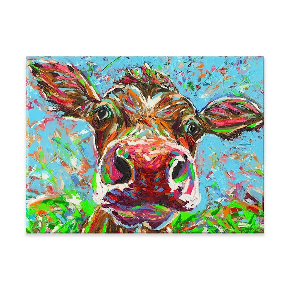 Cow From Another Planet Canvas Print Cow From Another Planet Canvas Print wall art product Carolee Vitaletti