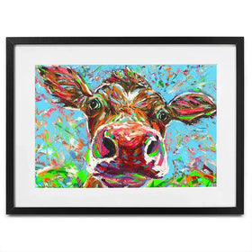 Cow From Another Planet Framed Art Print Cow From Another Planet Framed Art Print wall art product Carolee Vitaletti
