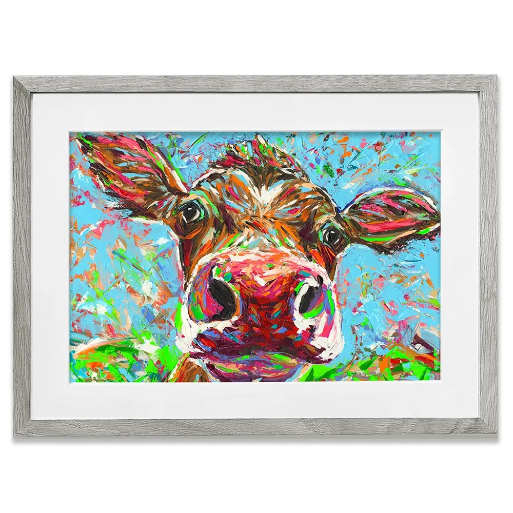Cow From Another Planet Framed Art Print Cow From Another Planet Framed Art Print wall art product Carolee Vitaletti