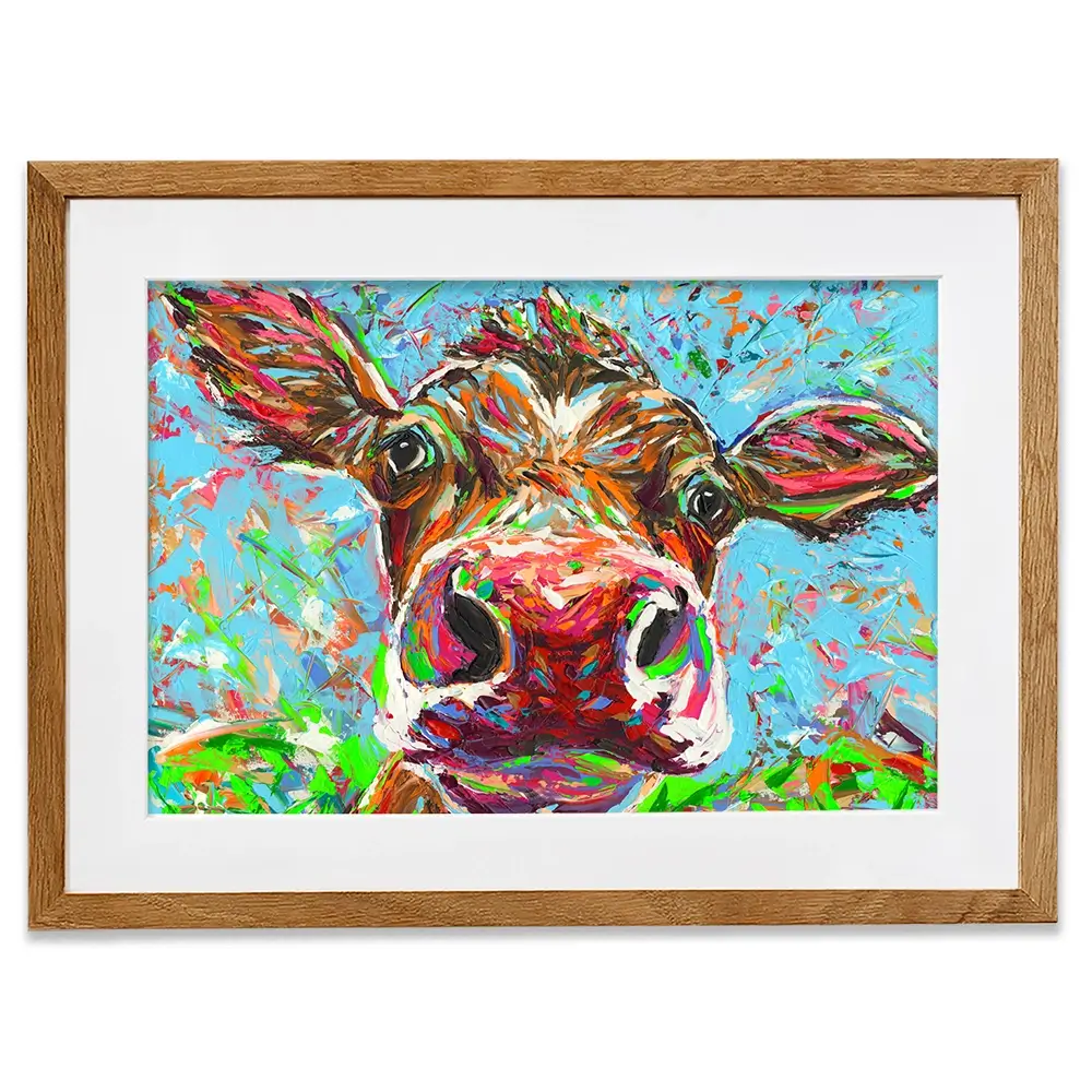Cow From Another Planet Framed Art Print Cow From Another Planet Framed Art Print wall art product Carolee Vitaletti