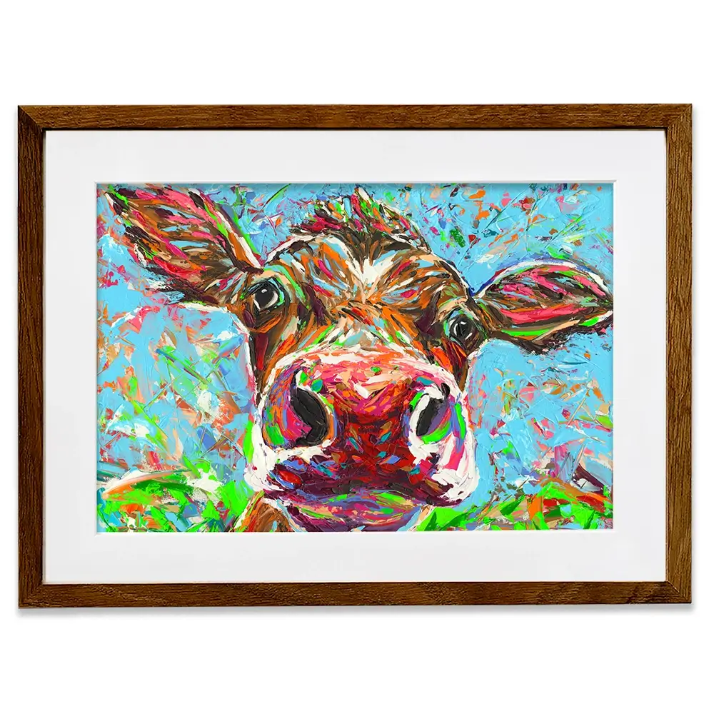 Cow From Another Planet Framed Art Print Cow From Another Planet Framed Art Print wall art product Carolee Vitaletti