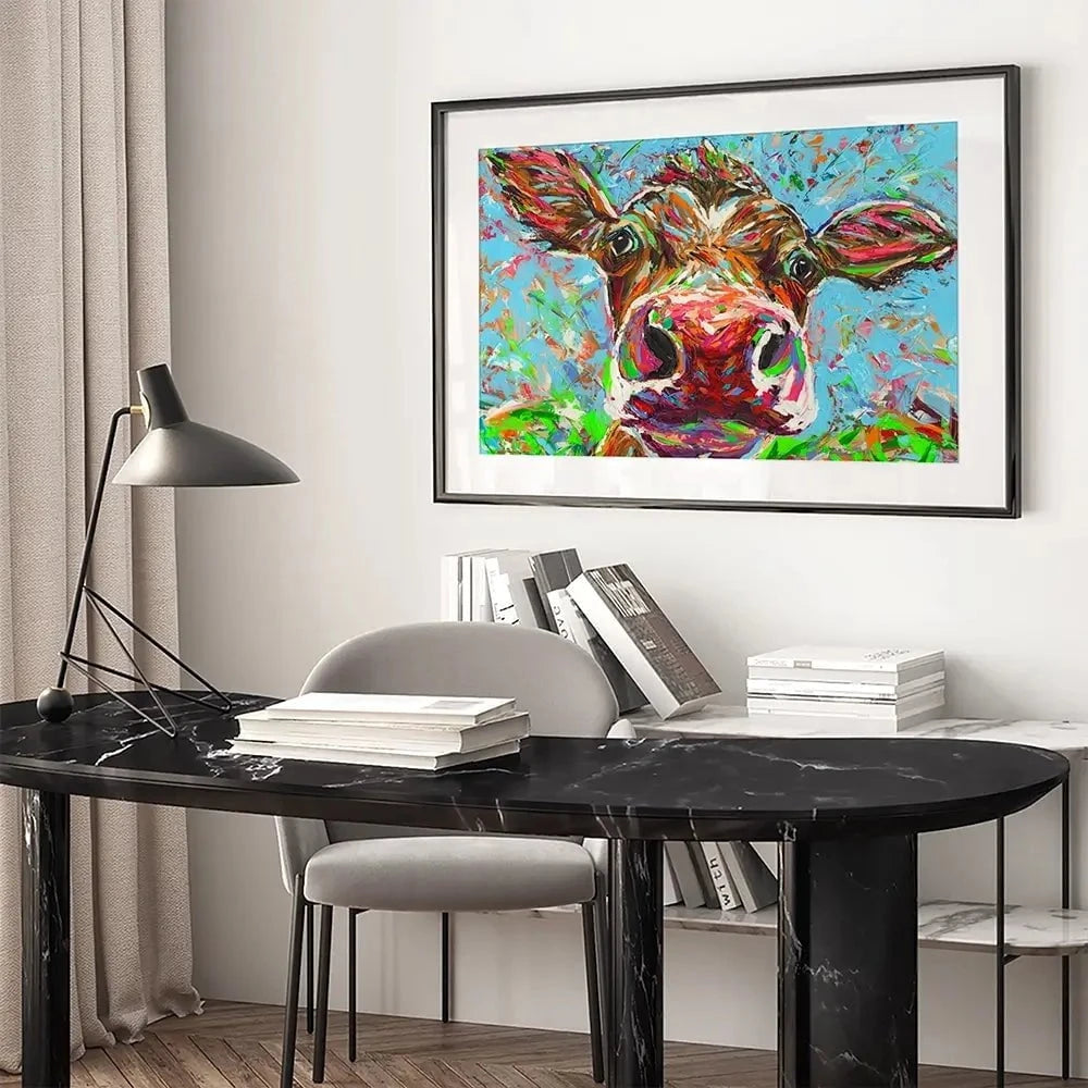 Cow From Another Planet Framed Art Print Cow From Another Planet Framed Art Print wall art product Carolee Vitaletti