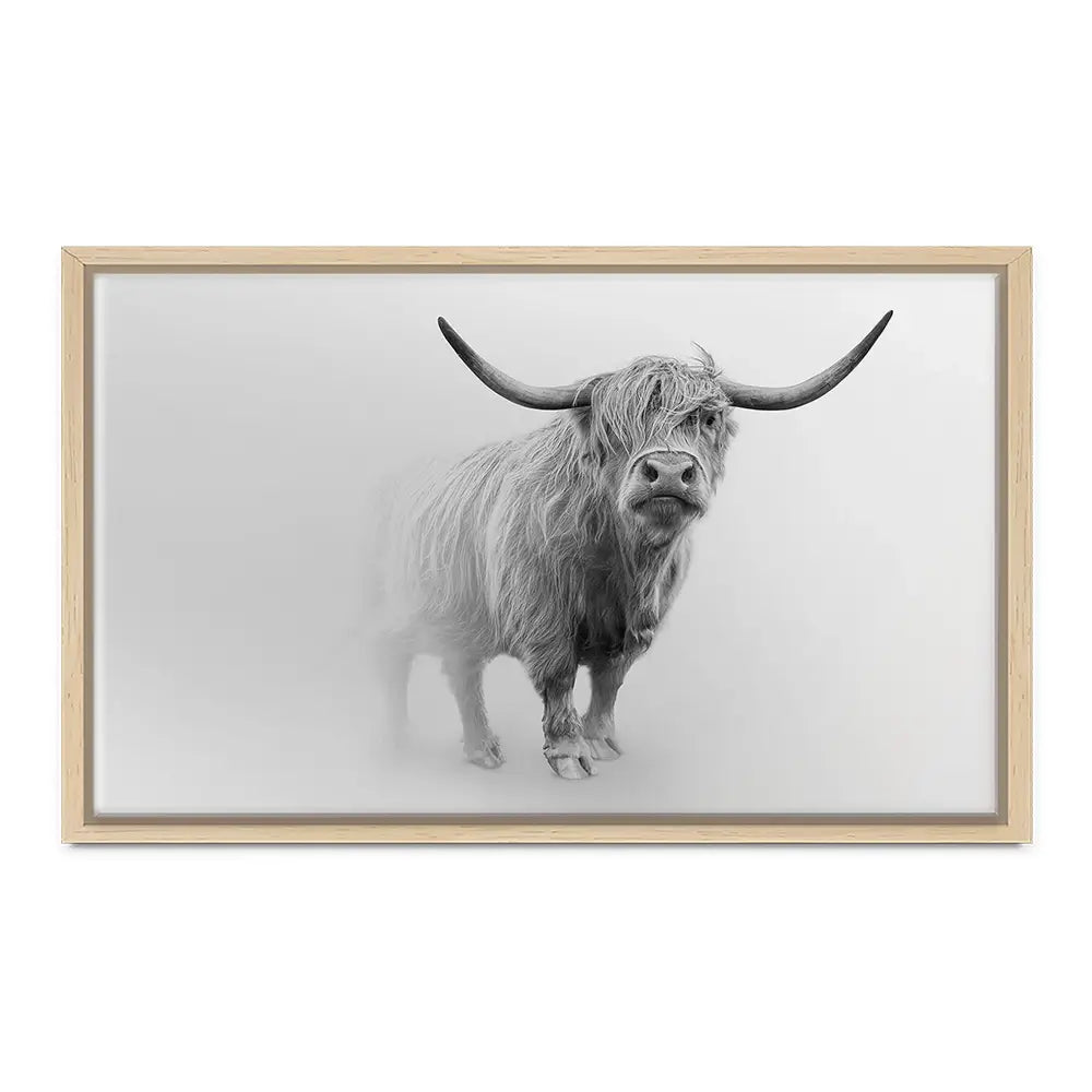 Cow In The Fog Canvas Print Cow In The Fog Canvas Print wall art product Effect of Darkness / Shutterstock