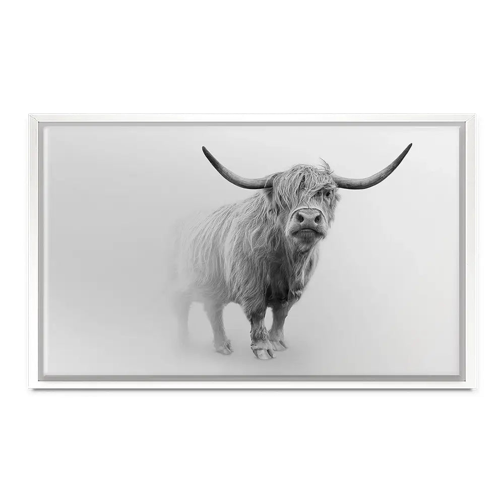 Cow In The Fog Canvas Print Cow In The Fog Canvas Print wall art product Effect of Darkness / Shutterstock