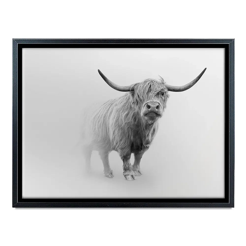 Cow In The Fog Canvas Print Cow In The Fog Canvas Print wall art product Effect of Darkness / Shutterstock