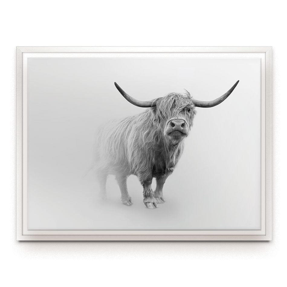 Cow In The Fog Canvas Print wall art product Effect of Darkness / Shutterstock