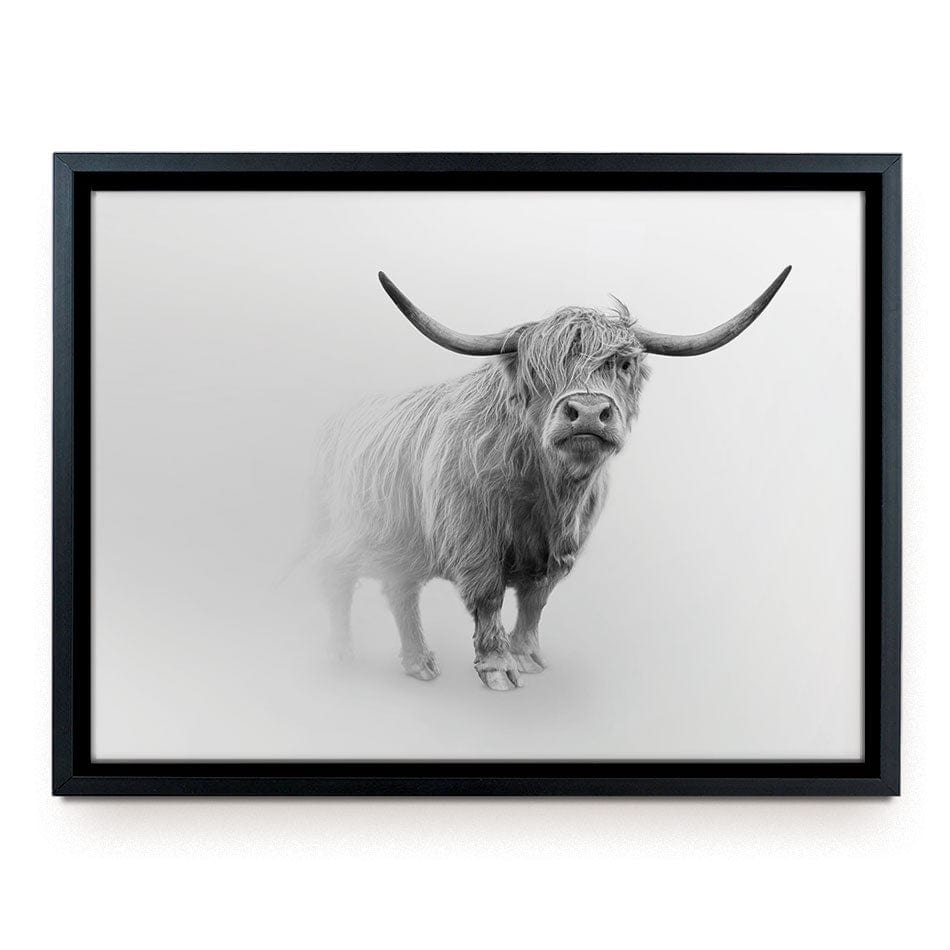 Cow In The Fog Canvas Print wall art product Effect of Darkness / Shutterstock
