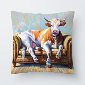 Cow's Day Off Cushion Cow's Day Off Cushion wall art product Leon Devenice