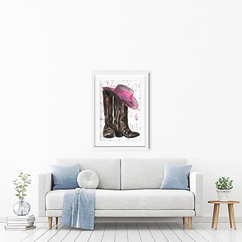 Cowgirl Framed Art Print Cowgirl Framed Art Print wall art product Emma LC Art