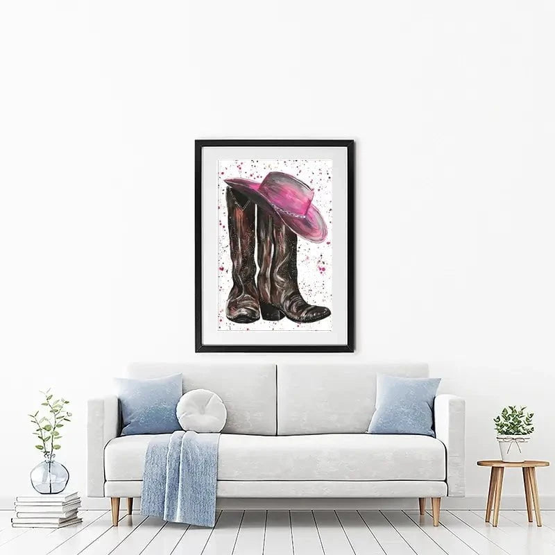 Cowgirl Framed Art Print Cowgirl Framed Art Print wall art product Emma LC Art