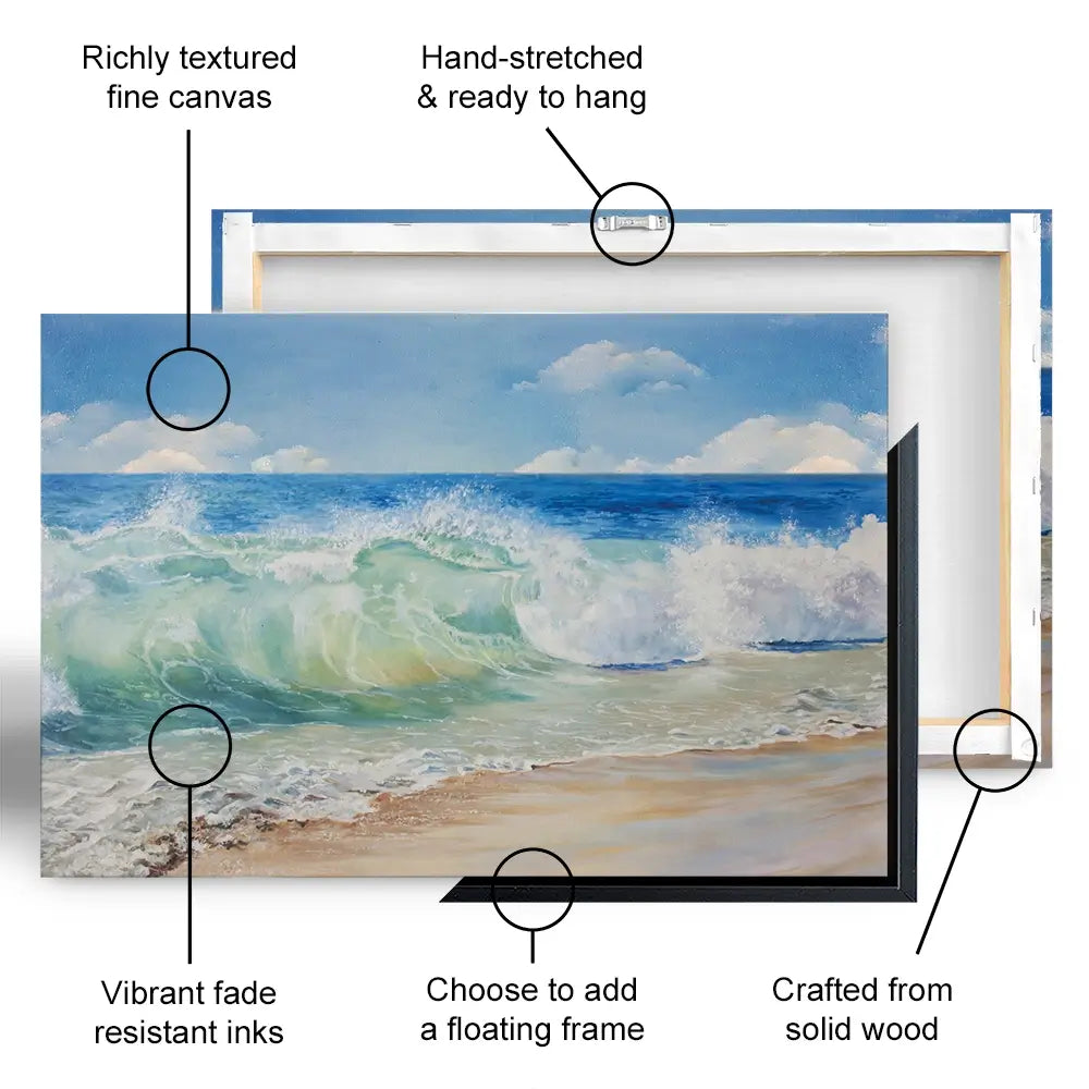 Crashing Waves Canvas Print Crashing Waves Canvas Print wall art product Eizza / Shutterstock