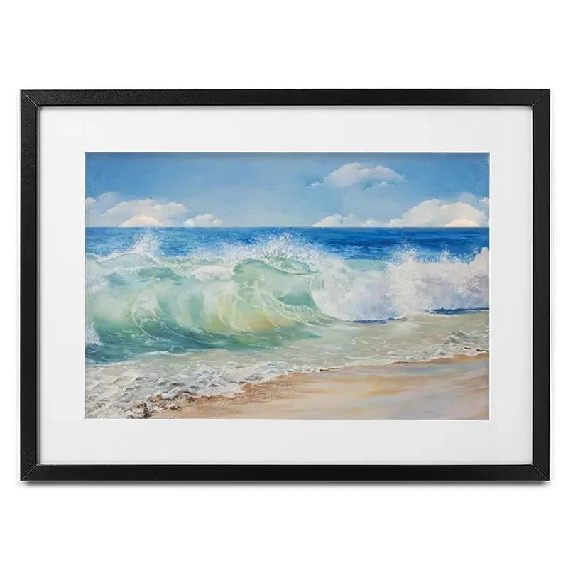 Crashing Waves Framed Art Print Crashing Waves Framed Art Print wall art product Eizza / Shutterstock