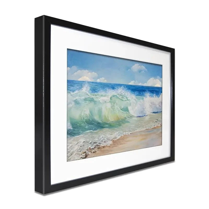 Crashing Waves Framed Art Print Crashing Waves Framed Art Print wall art product Eizza / Shutterstock