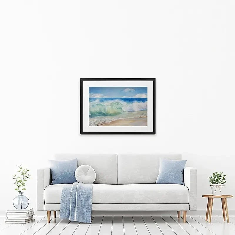 Crashing Waves Framed Art Print Crashing Waves Framed Art Print wall art product Eizza / Shutterstock