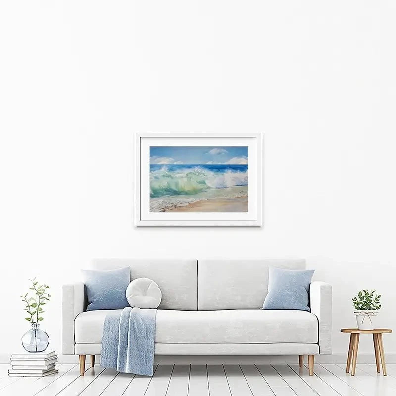 Crashing Waves Framed Art Print Crashing Waves Framed Art Print wall art product Eizza / Shutterstock