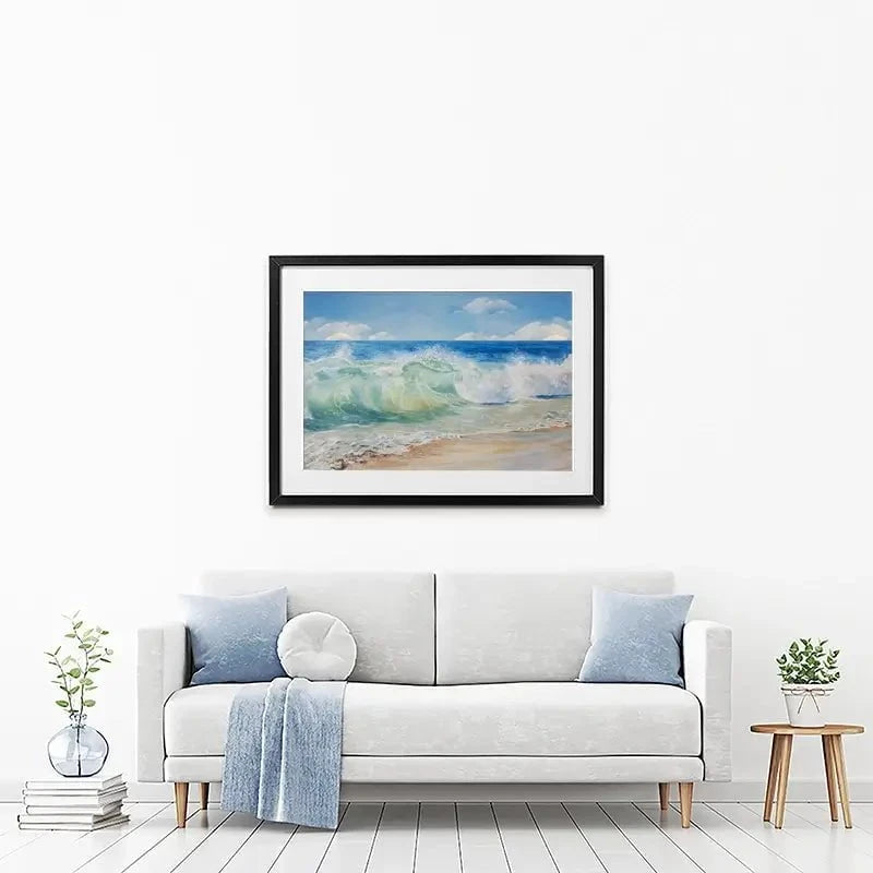 Crashing Waves Framed Art Print Crashing Waves Framed Art Print wall art product Eizza / Shutterstock