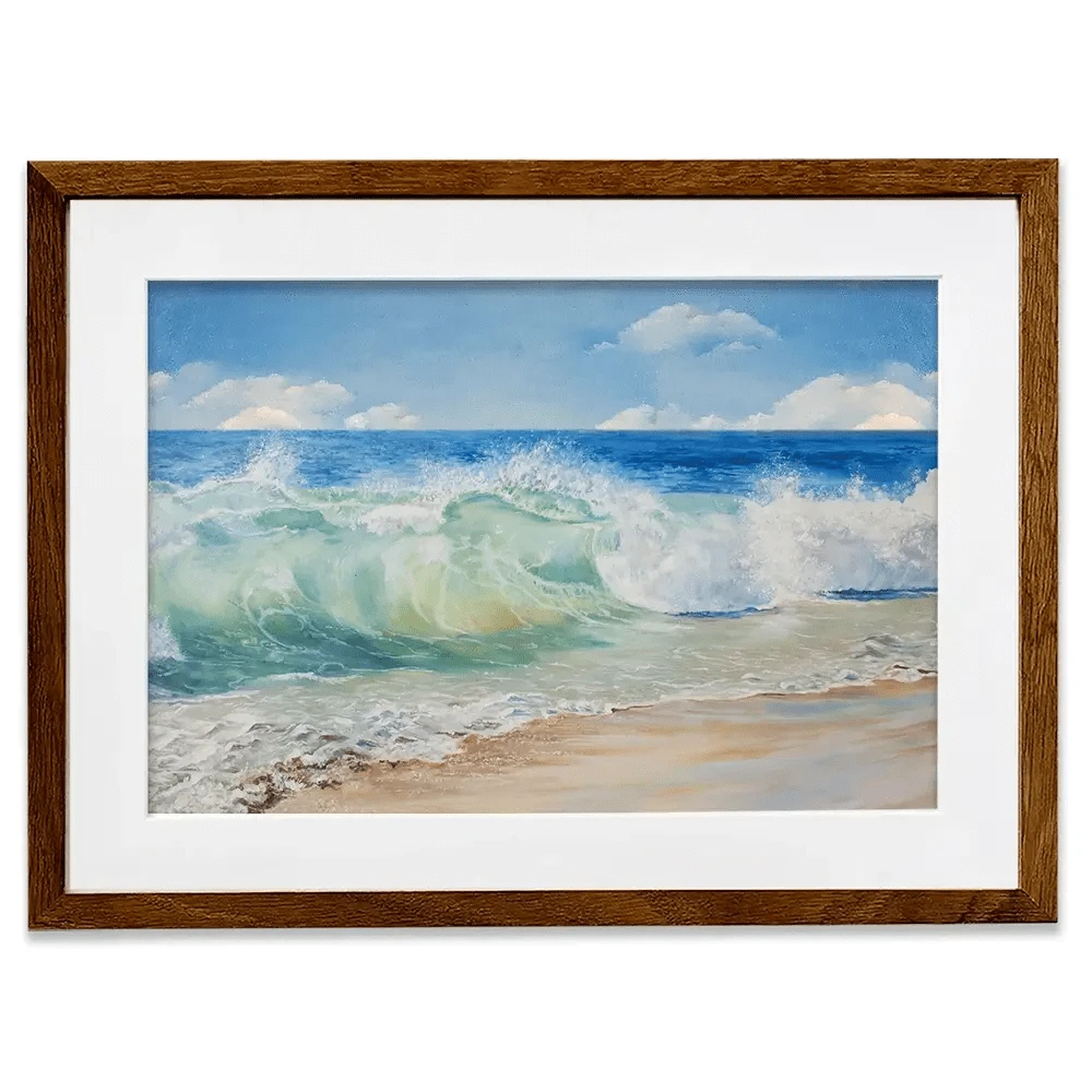 Crashing Waves Framed Art Print Crashing Waves Framed Art Print wall art product Eizza / Shutterstock